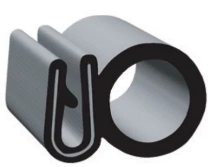 G7056-50 – CLEAN SEAL Door Window Channel Seal, U-Channel Type Clip-On With Side Bulb 1 Inch Width x 5/8 Inch Thickne...